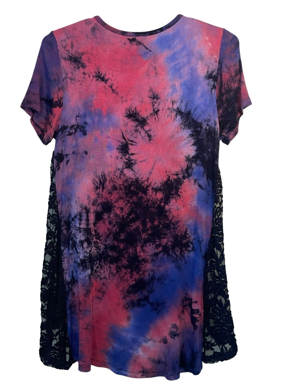 Vocal tie-dyed, rhinestone, lace top with eagle print. Size small GUC - Picture 5 of 9
